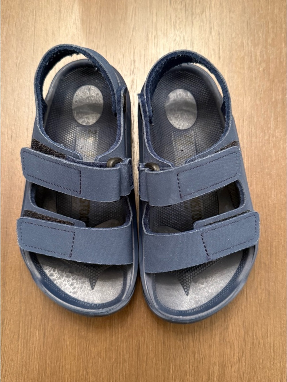 Birkenstock Mogami Navy Blue Kids Velcro Sandals